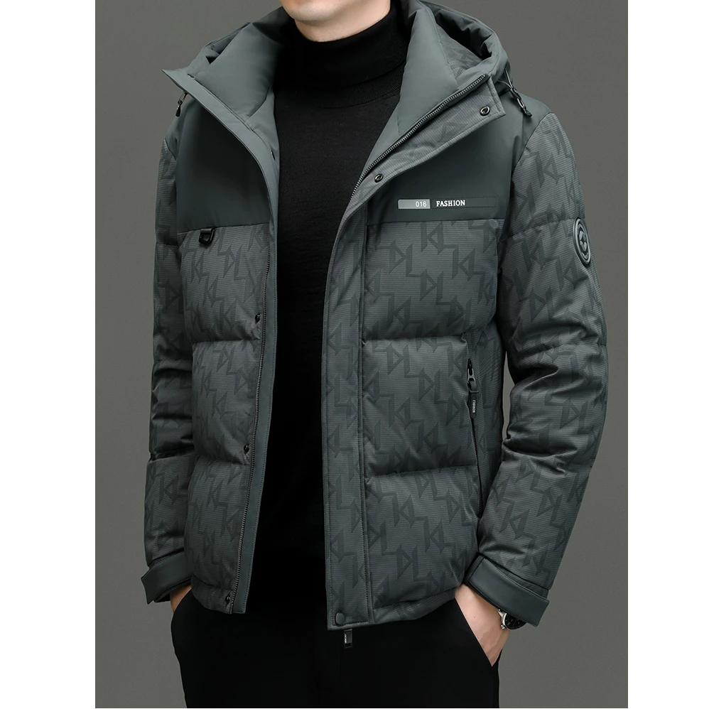 奇珀菲仑【90白鸭绒】羽绒服男外套冬季加厚连帽男款新款男士保暖
