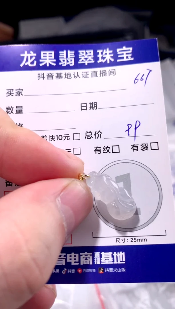 颈饰未镶嵌翡翠冰胶小金鱼667