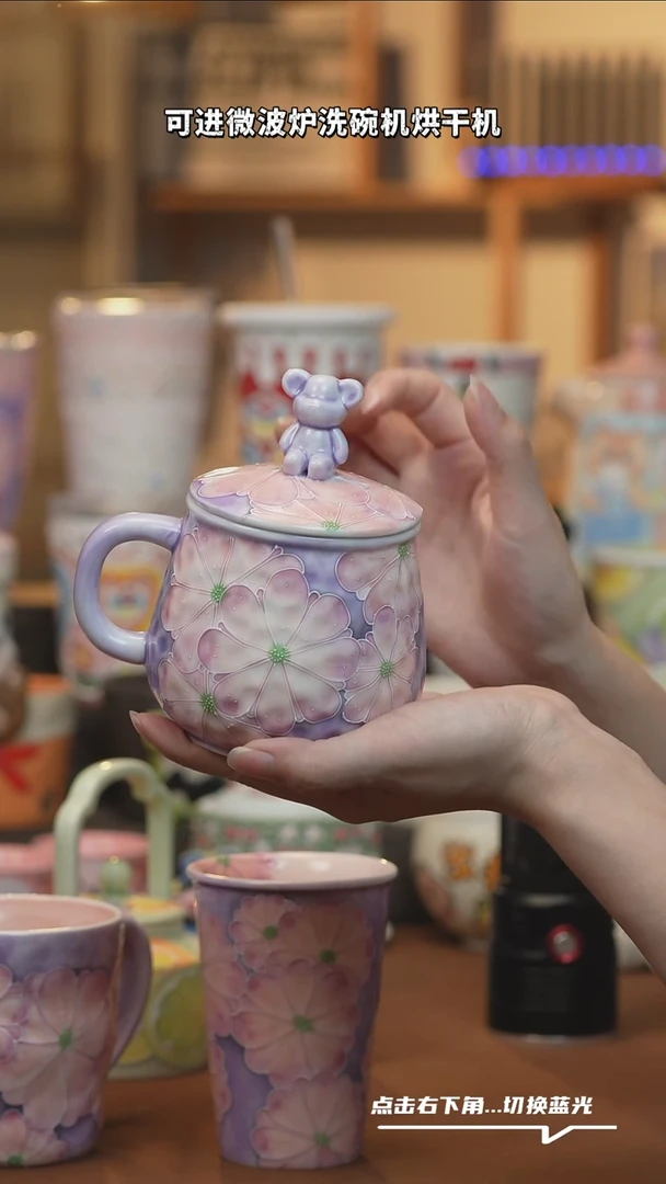 瓷片A1342设计师原创手绘陶瓷