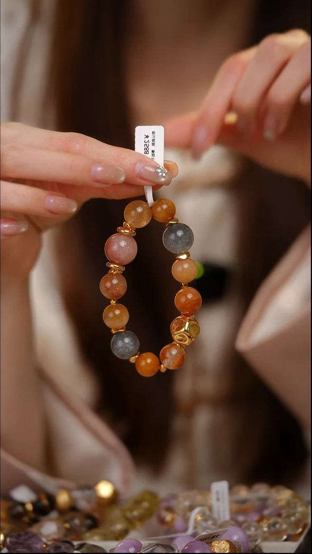 合金手链水晶兔毛