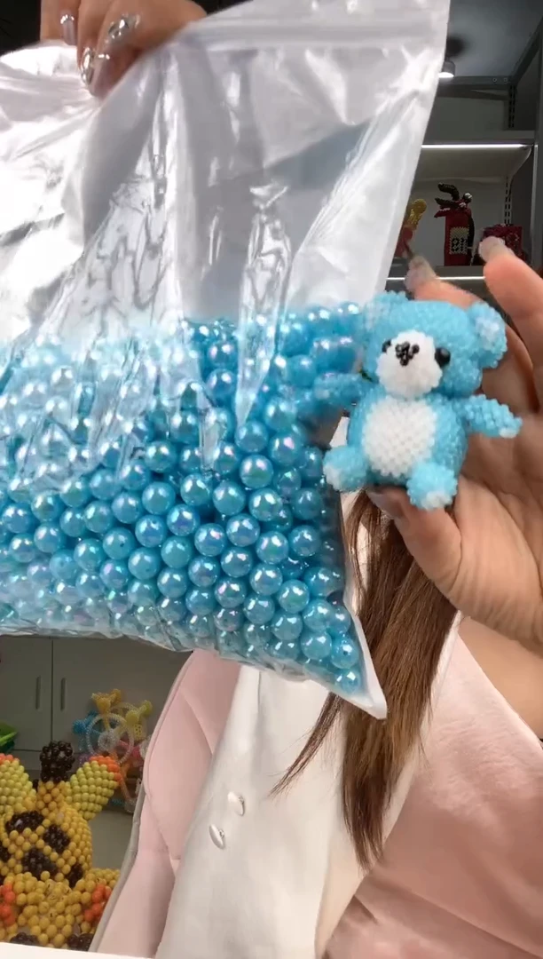 玻璃3153卡12水晶胖胖熊材料包1套蓝色