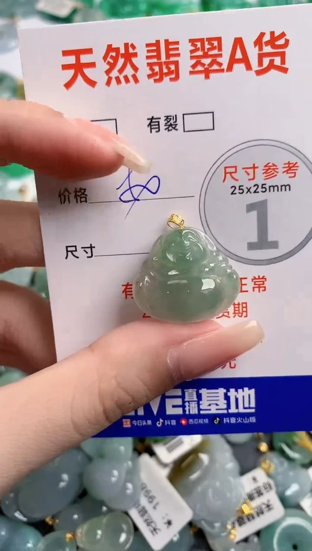翡翠18K金镶嵌颈饰24000630