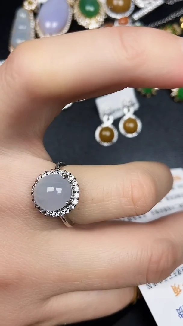 银S925镶嵌戒指翡翠1570