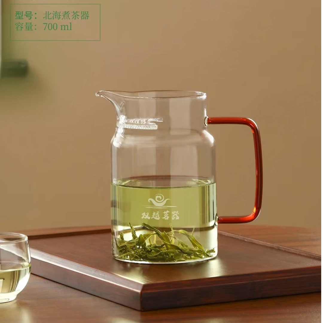 新款大号网红北海月牙煮茶器分茶器大容量煮泡茶具耐热玻璃材质