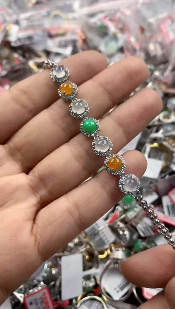 银S925镶嵌戒指翡翠10               1