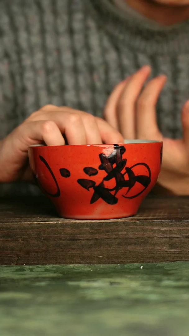 陶瓷青诗集手工手绘瓷器