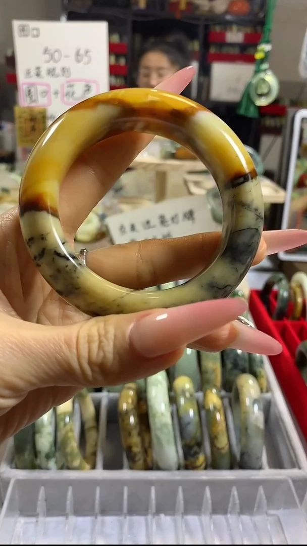 未镶嵌岫玉手镯9 54+