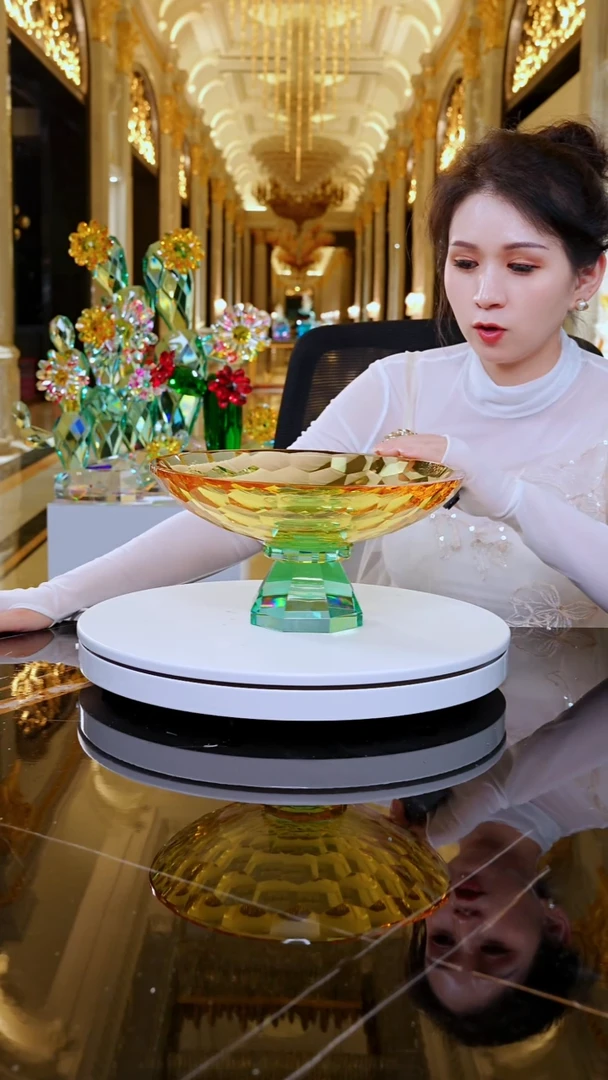 摆件LF0124双色艺术果碗