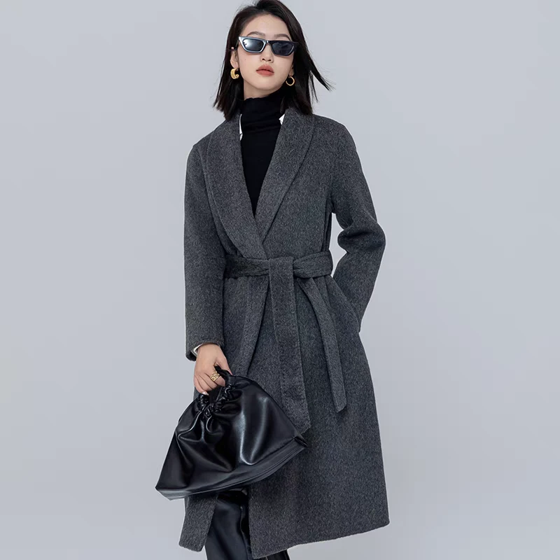 裁剪纸样24880青果领双面呢大衣纸样