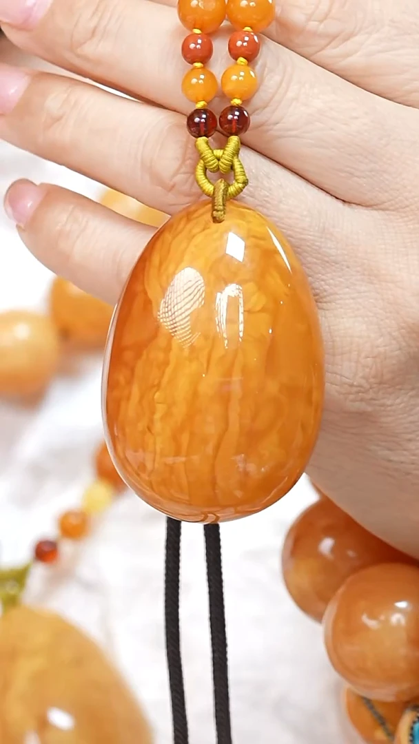 蜜蜡颈饰未镶嵌7491天然蜜蜡珠宝奇石云端妖孽全部保真