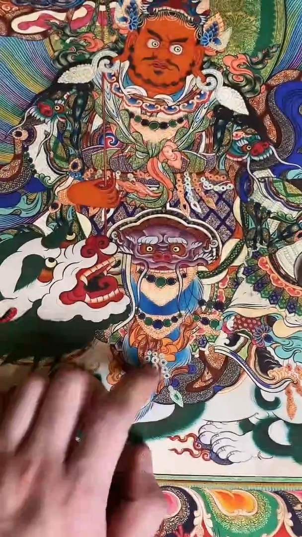 卷轴画手绘唐卡100