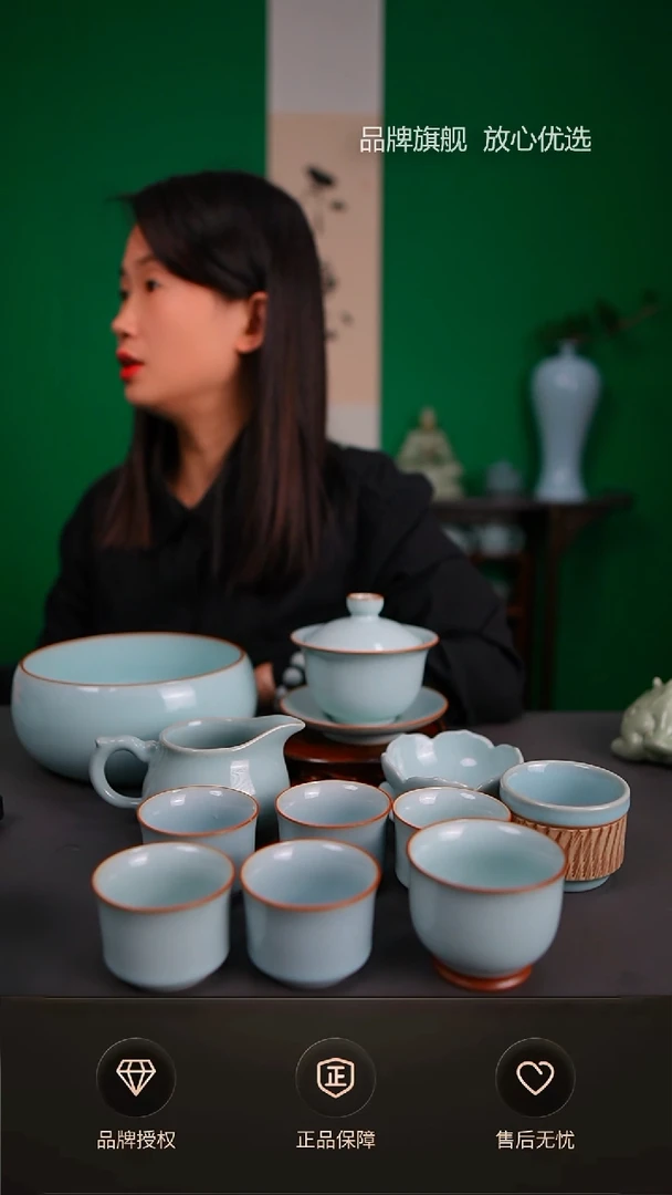 【闪购商品】一级天青臻稀大元宝盖碗大套装 杯子补差价