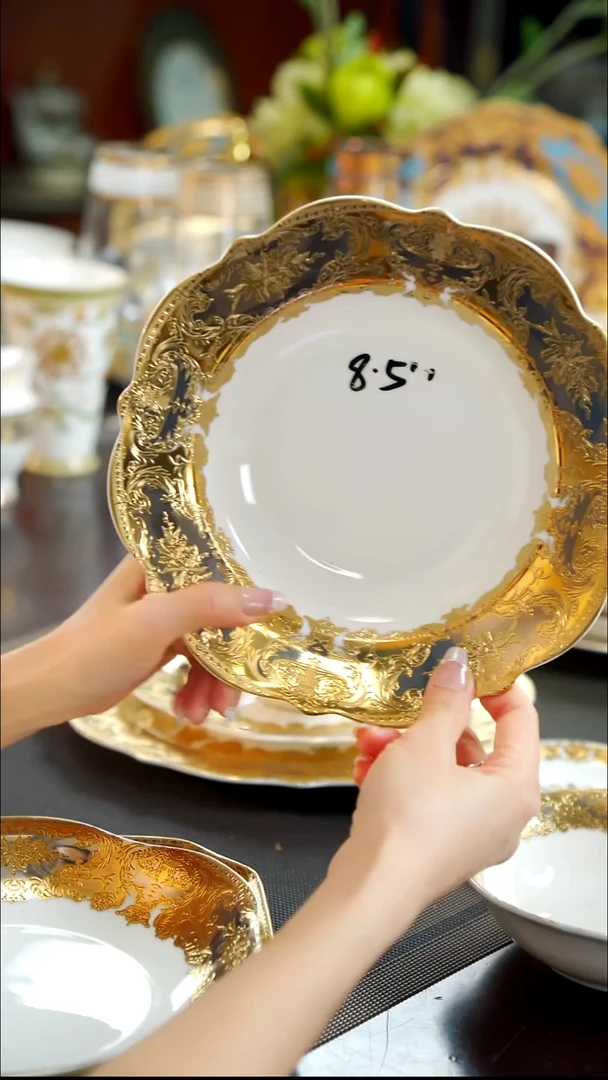 瓷片8.5寸草帽菜盘1个  福利价