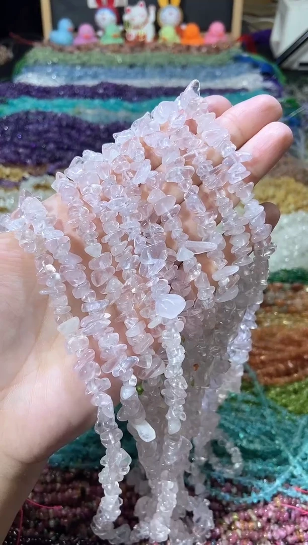 水晶珠宝半成品未镶嵌透紫马粉