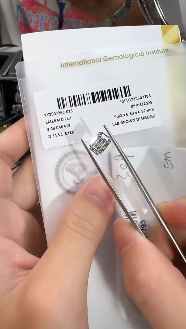 裸石实验室培育钻石@ 3.09ct 先鉴赏，再定制！