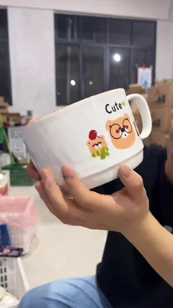 瓷卡通系列泡面杯一个装