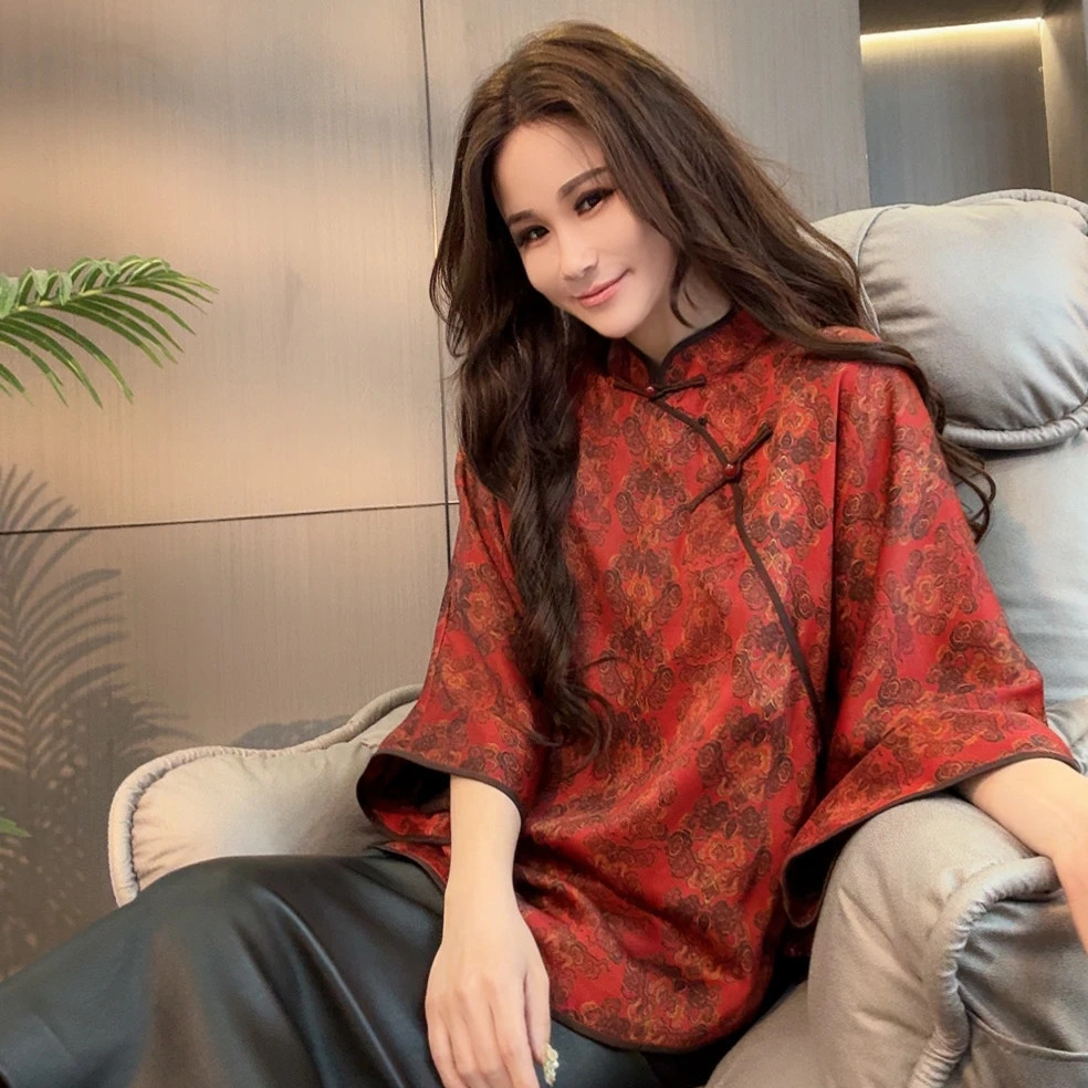 【柔情】香云纱上衣YG714新中式国风设计女款65cm 230g
