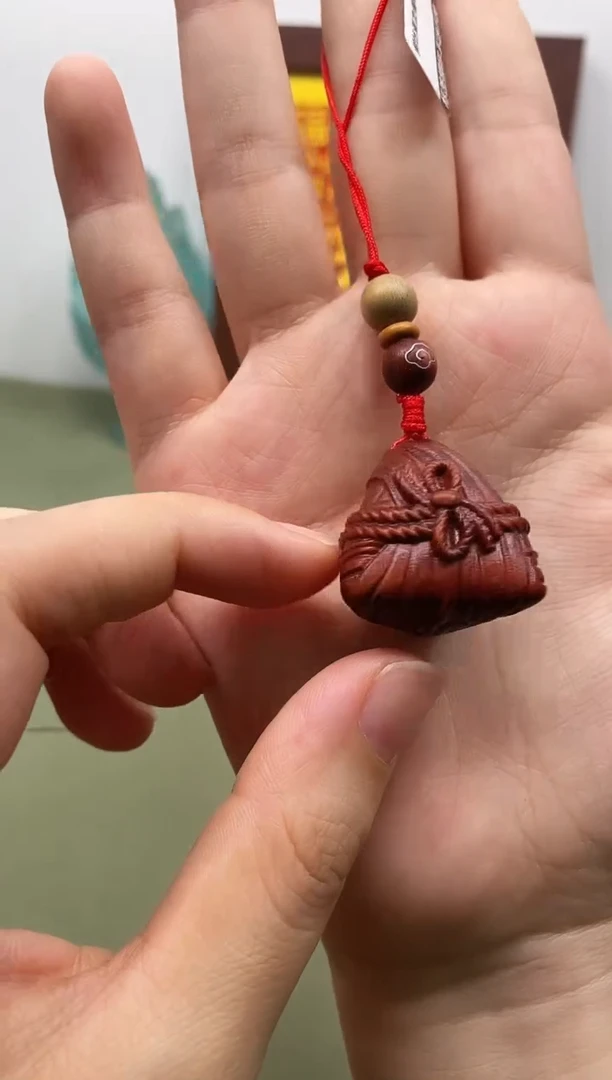 染料紫檀（血檀）赞比亚血檀粽子挂饰