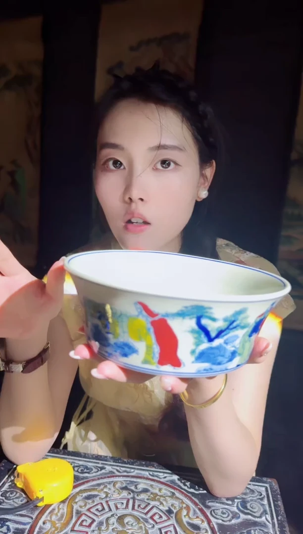 杯子黄稀土三顾茅庐大面碗+礼盒