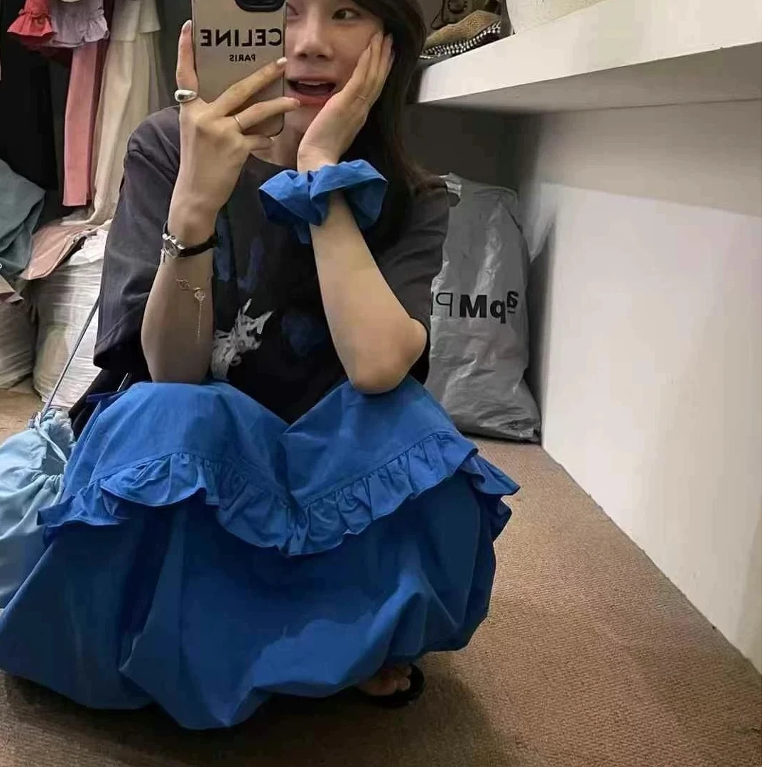루루가−（公园狗狗）韩国东大门卡通小狗宽松T恤花苞三件套装女
