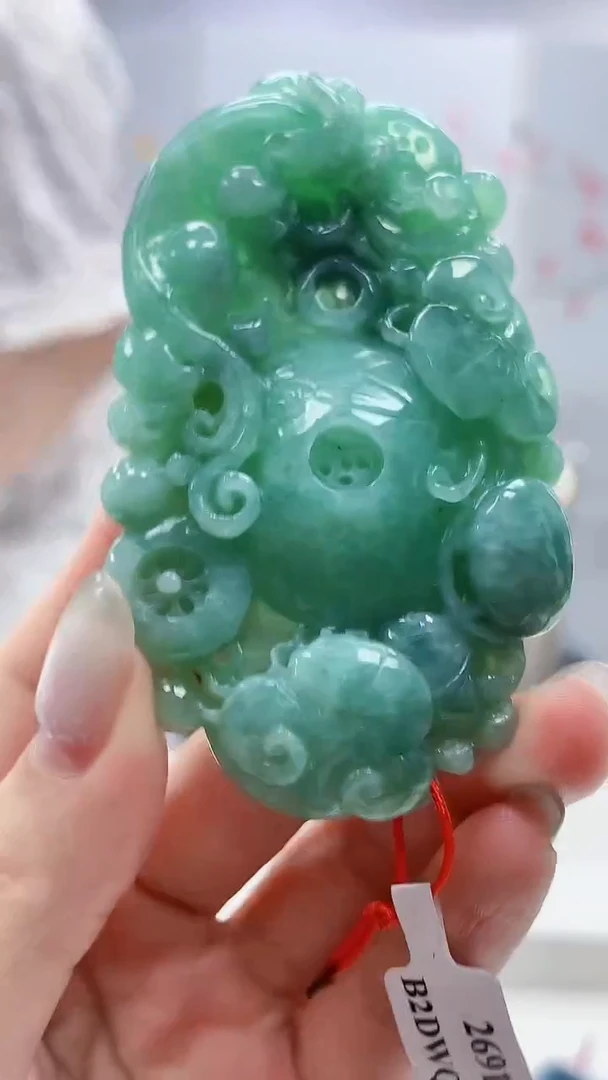 定制翡翠未镶嵌4812lr- 毛货挂件133