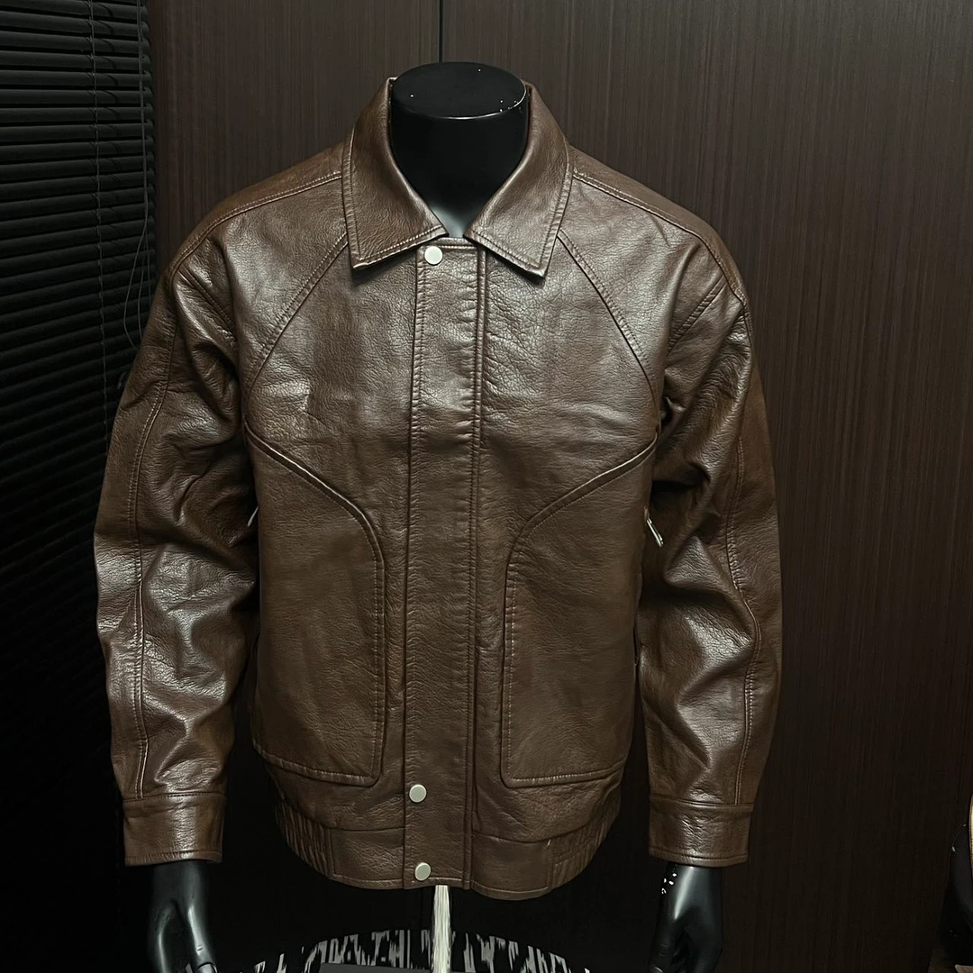 【koztun】春季皮衣5027-03#夹克春季春秋男士休闲百搭时尚潮流