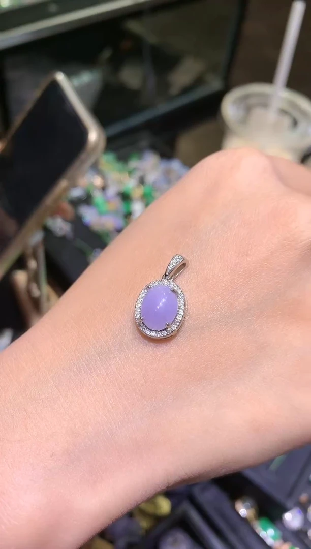 【闪购商品】翡翠吊坠(不含链)银S925镶嵌吊坠