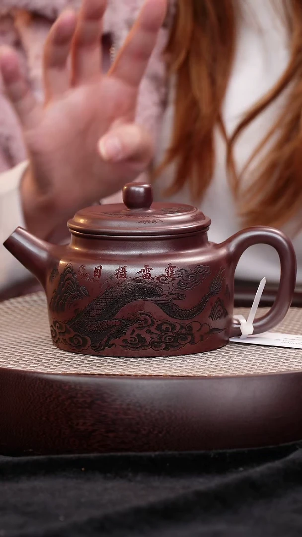 茶壶紫砂宜兴紫砂壶傲骨生风德钟h08086
