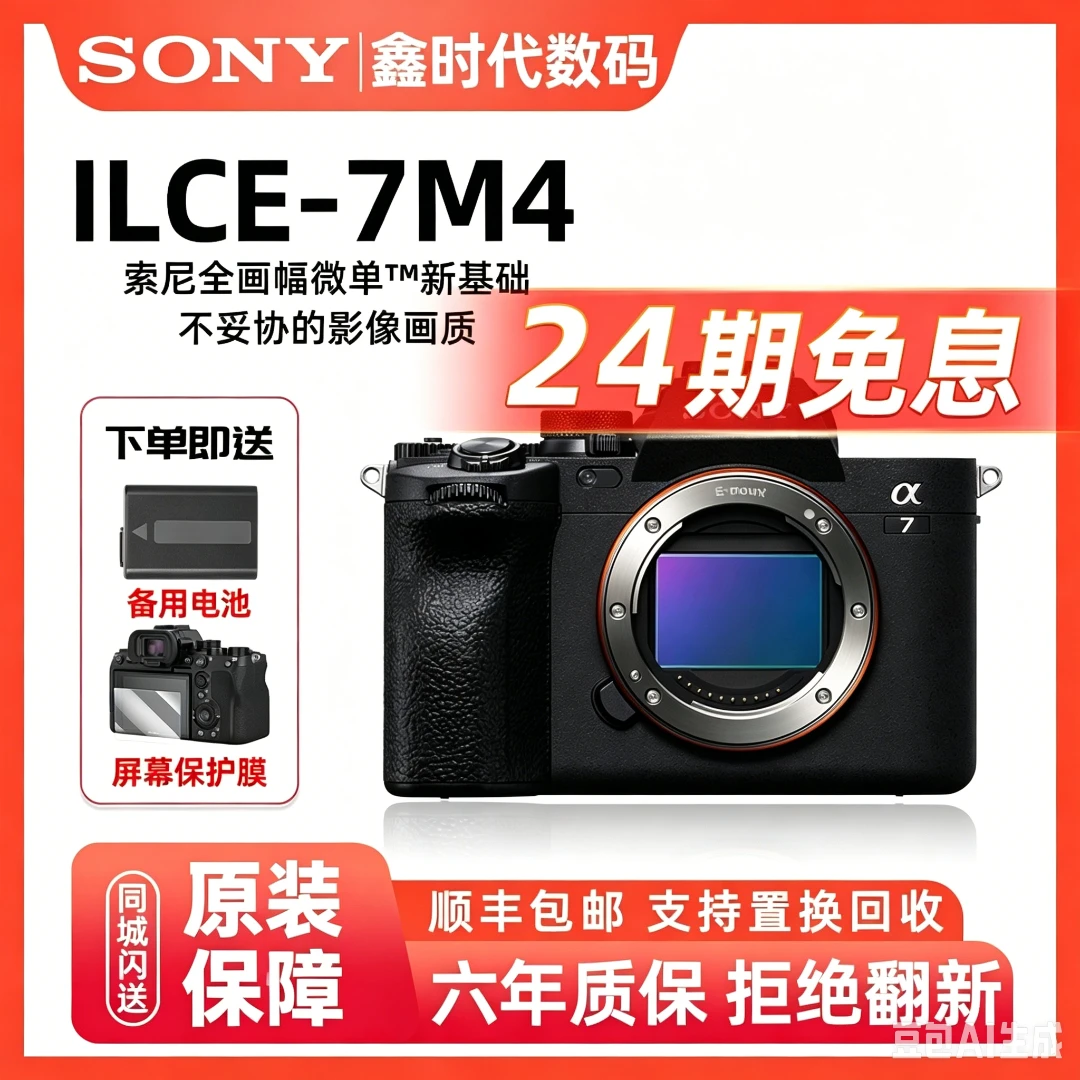 未拆封 Sony/索尼 【24期免息】A7M4 全画幅微单数码相机专业级防抖商品图