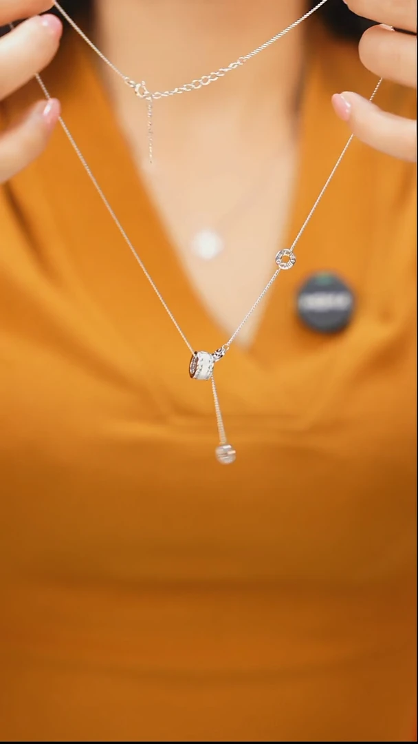 无非金属纯银大牌小蛮腰弹簧镶嵌百贝母