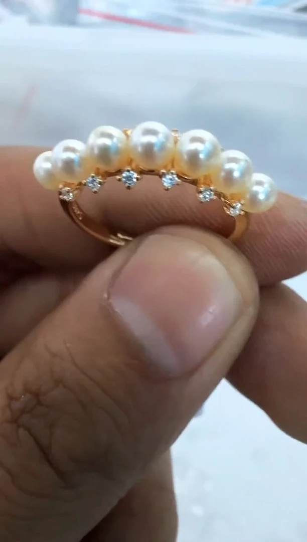 【闪购商品】海水珍珠戒指银S925镶嵌戒指