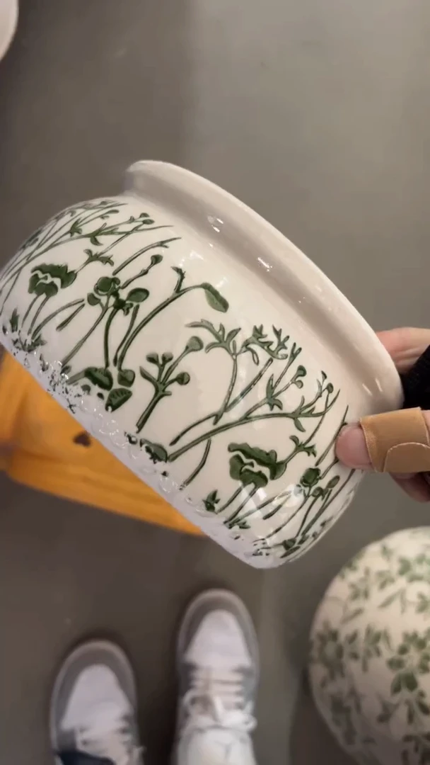 【闪购商品】陶瓷花盆高9cm内口13.5cm