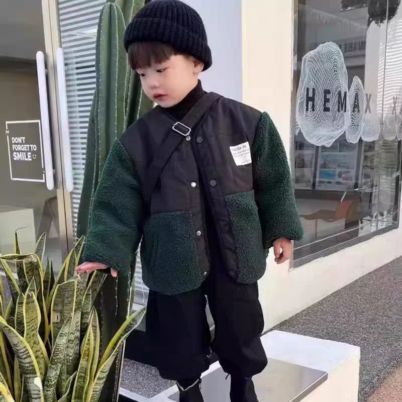 1109 两件套男童秋冬加绒外套