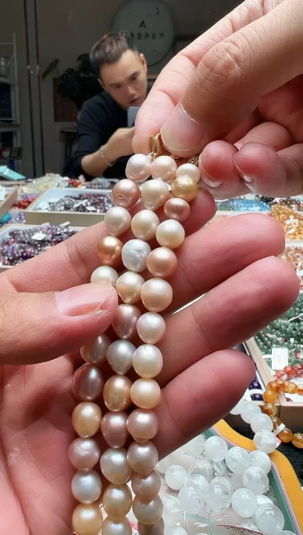 水晶手链银S925镶嵌珍珠手链