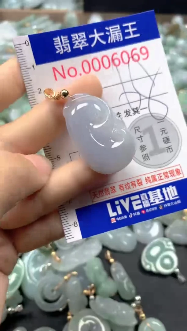 翡翠未镶嵌吊坠(不含链)6069