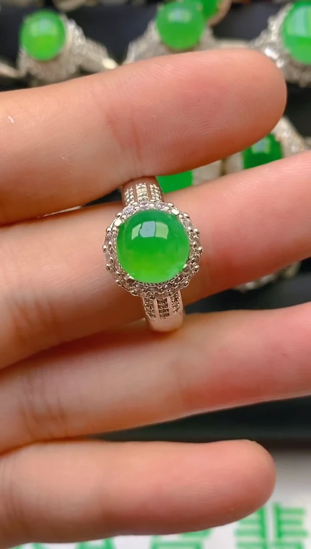 翡翠戒指未镶嵌天然