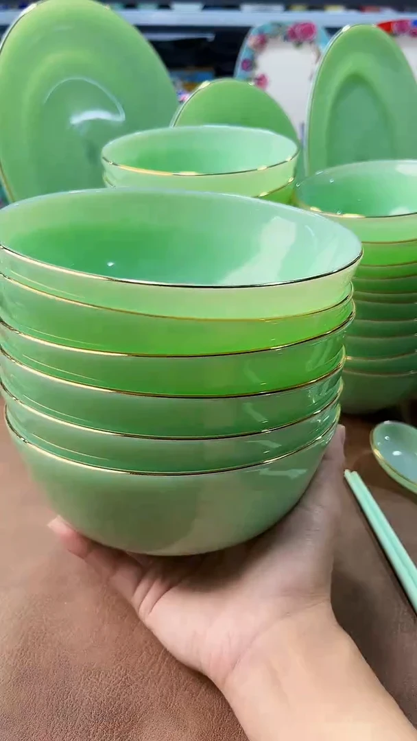 玉瓷6.5英寸面碗6个景德镇陶瓷