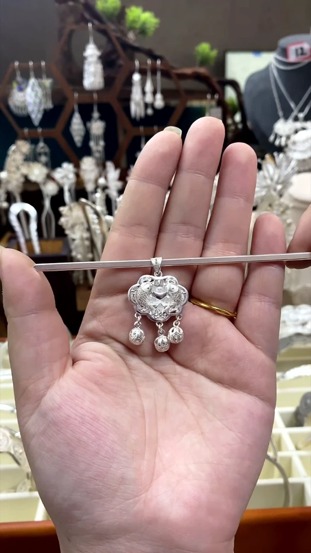 无吊坠足银福利金鱼福锁1个