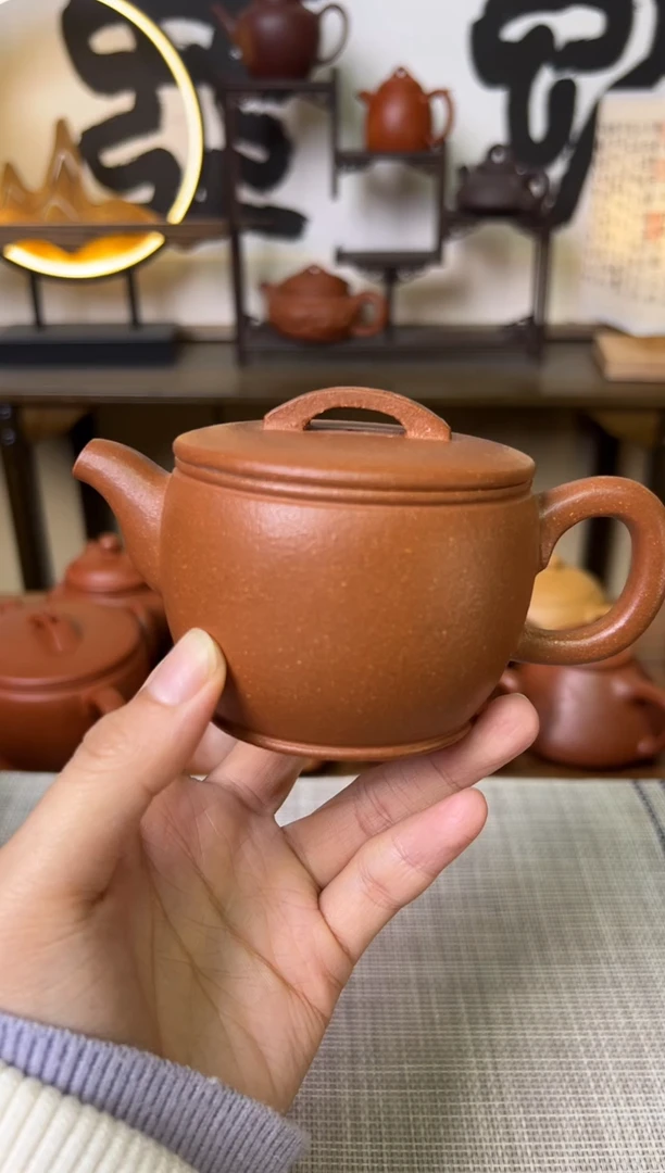 【闪购商品】段泥茶壶独壶黄降坡汉瓦壶150CC