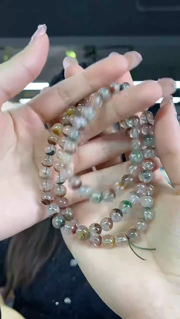 水晶手串未镶嵌多样性发其一颜色微差