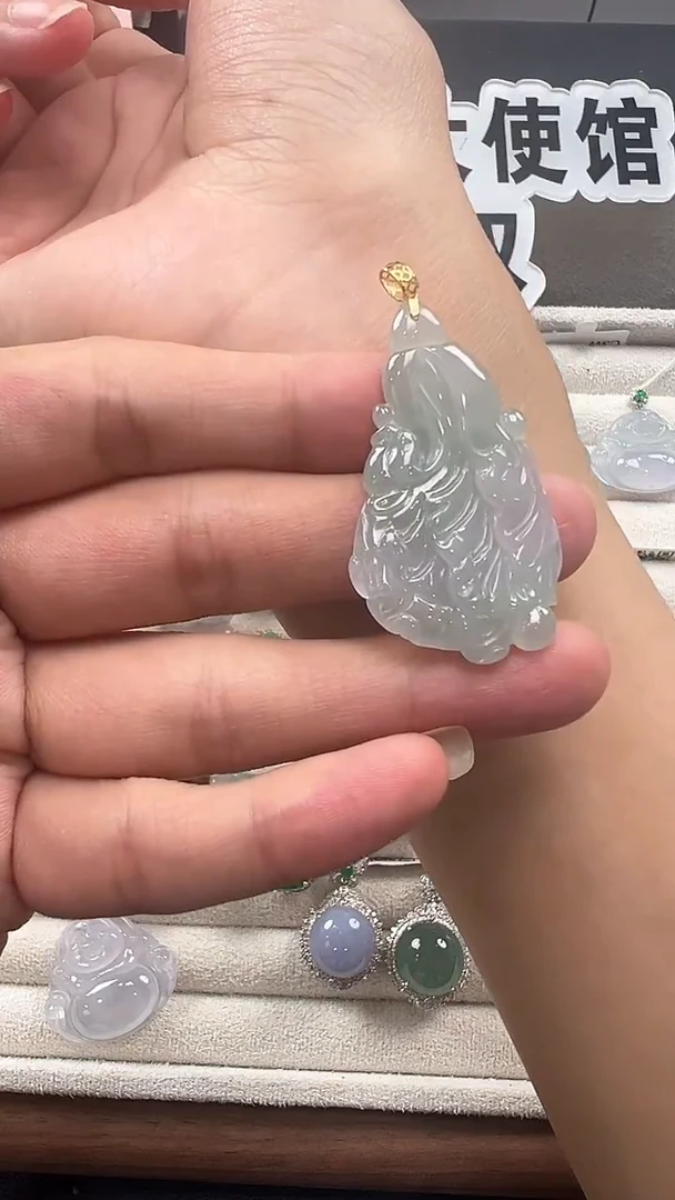 吊坠(不含链)18K金镶嵌翡翠缅甸珠宝严选H1