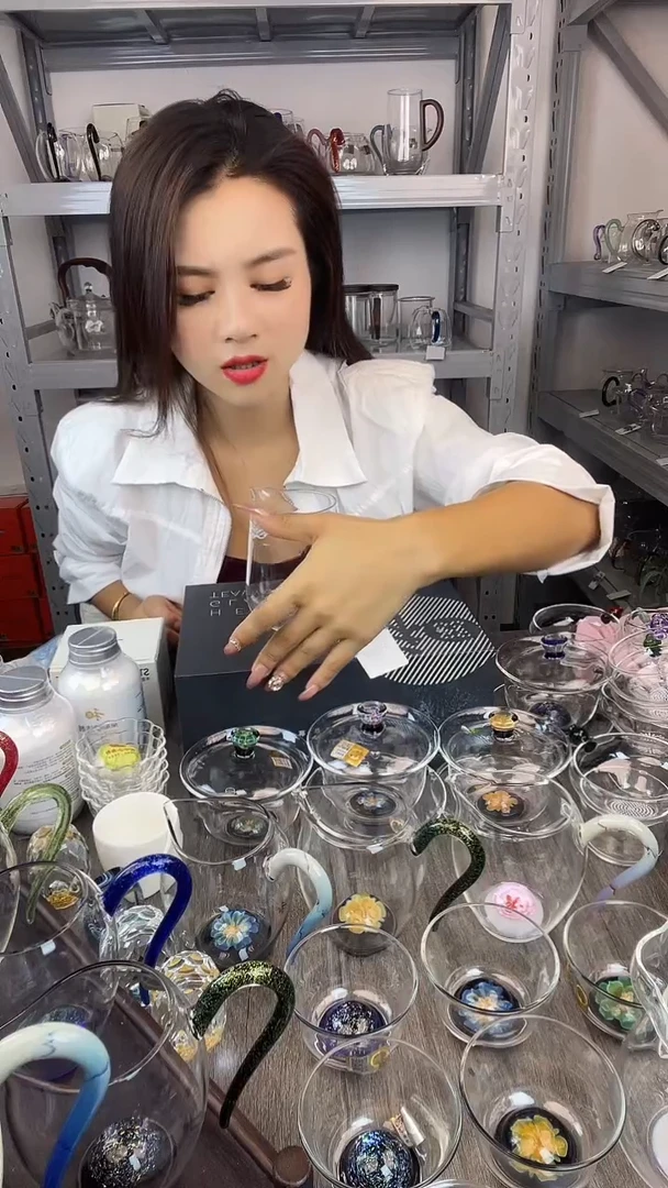 手工艺品玻璃信**满禾器 丰隆公道杯 浅紫色