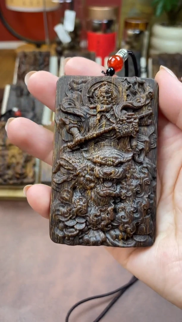 木木雕款壹***伍赵公明 8cm