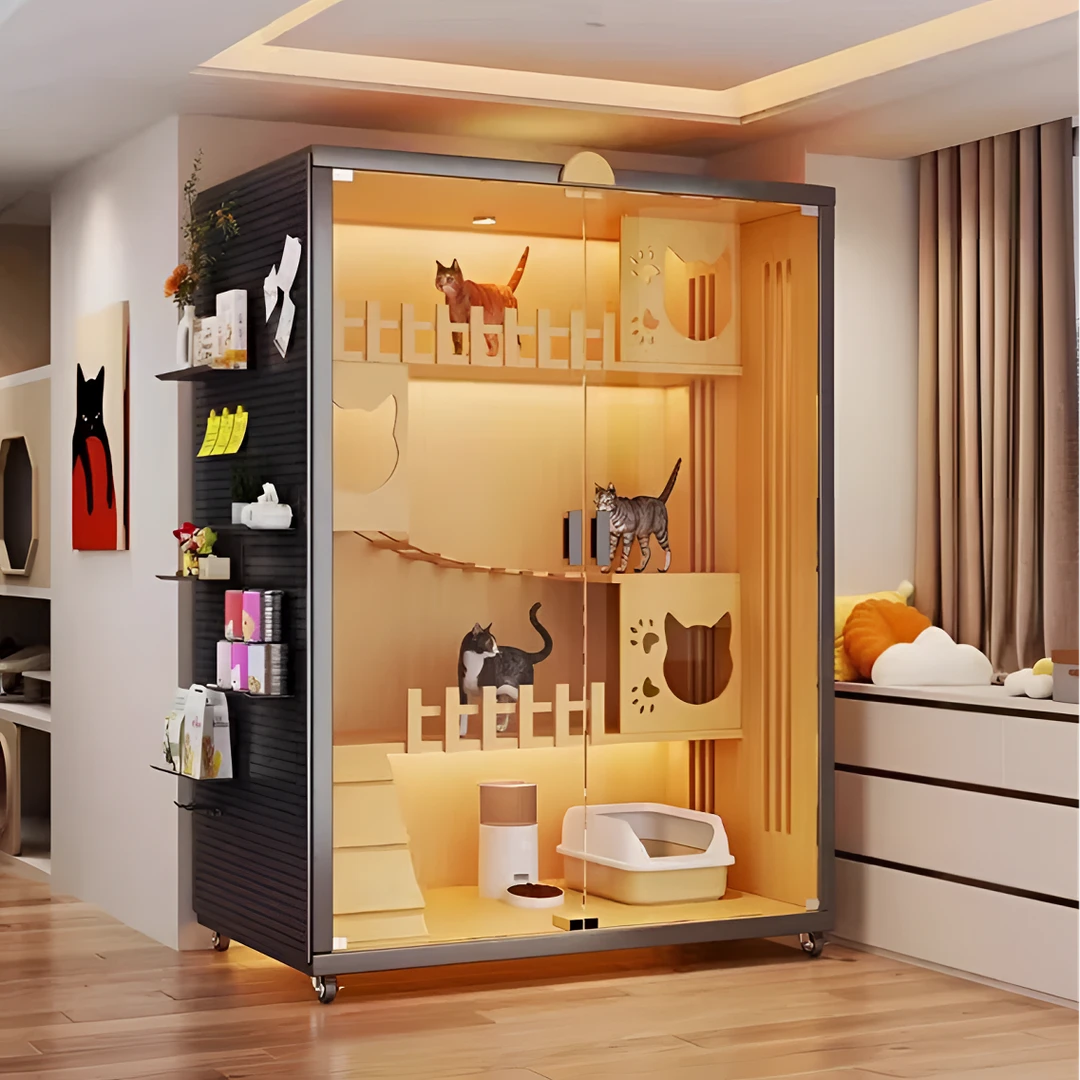 猫别墅加厚猫笼子猫柜家用猫窝室内不占地超大空间猫舍一体猫窝