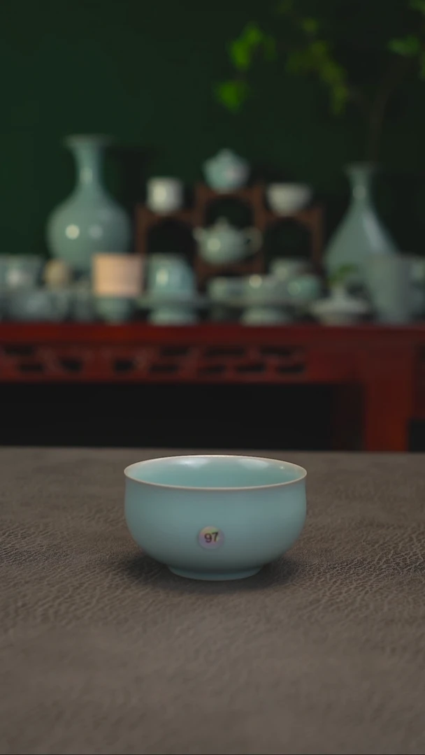 97号天蓝炉式杯无纹微瑕福利~帆