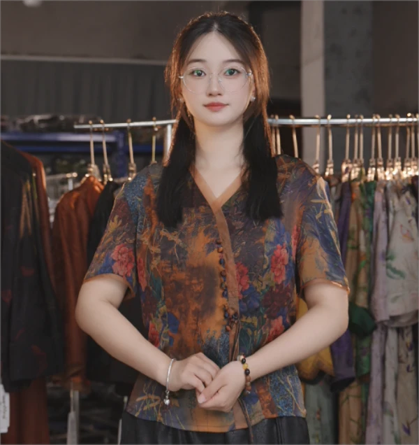 6685 新款新中式气质显瘦宽松上衣