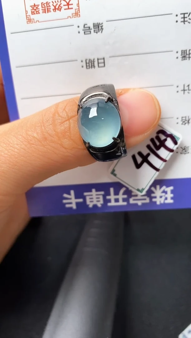 银S925镶嵌戒指翡翠22222