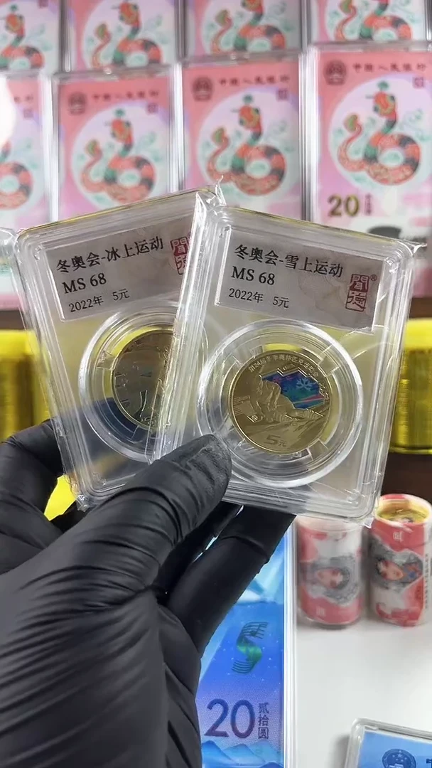 其他普通金属冰上运动+雪上运动纪念币共2枚