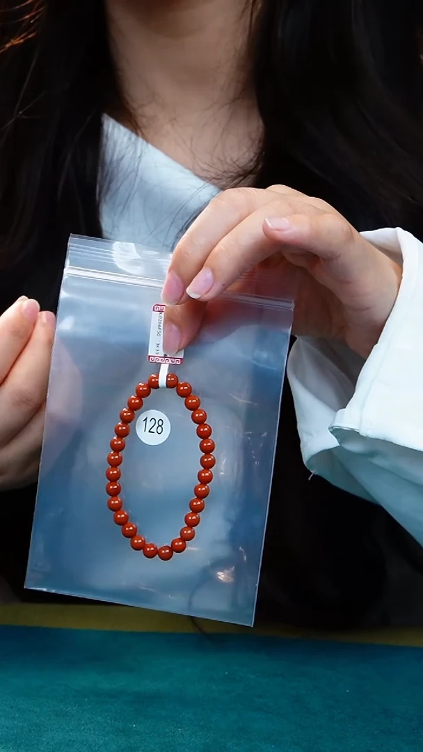 南红玛瑙未镶嵌珠宝半成品原矿无优化无裂手链6.5+