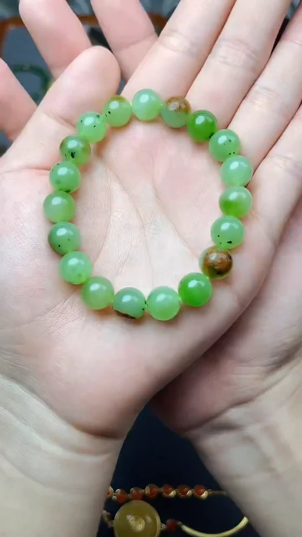 未镶嵌手串和田玉碧玉手串 06